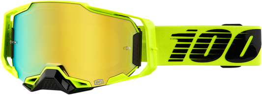 100% Armega Nuclear Citrus Crossbril Fluor Geel - Goud Spiegel lens ( Spring 2022 collection )