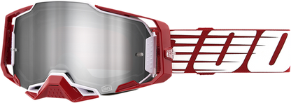 100% Armega Oversized Deep Red Crossbril - Silver Mirror lens ( Spring 2022 collection )