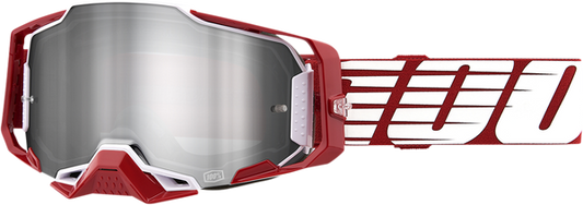 100% Armega Oversized Deep Red Crossbril - Silver Mirror lens ( Spring 2022 collection )