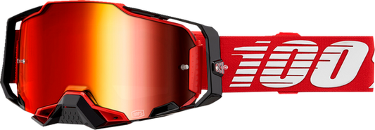100% Armega Crossbril Red - Red mirror lens ( 2024 collection )