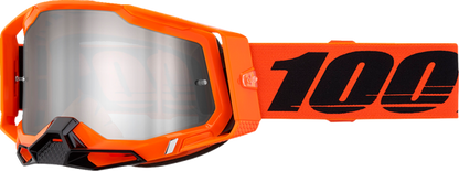 100% Racecraft 2 crossbril Oranje - Zilvere Spiegel Lens ( 2024 collectie )
