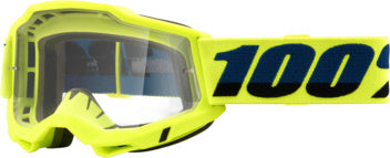 100% Accuri 2 Crossbril Fluor Geel - clear lens (2025 collection)