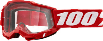 100% Accuri 2 Crossbril Neon Rood - clear lens ( 2025 collection )