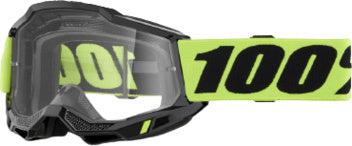 100% Accuri 2 Crossbril Fluor Geel - clear lens ( 2025 collection )