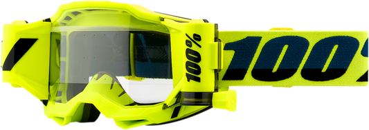 100% Accuri 2 Forecast Roll Off Crossbril Fluor Geel ( 45mm roll off )