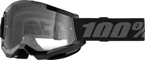 100% Strata 2 Crossbril Zwart - heldere clear lens ( 2026 collection )