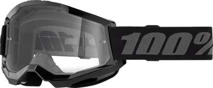 100% Strata 2 Crossbril Zwart - heldere clear lens ( 2026 collection )