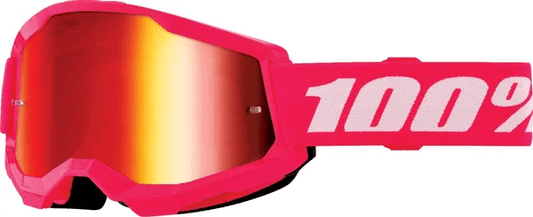 100% Strata 2 Crossbril Roze - rode spiegel lens ( 2026 collection ) (kinderen)