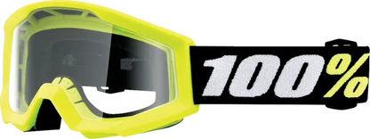 100% Strata 2 Crossbril Geel - heldere clear lens ( 2025 collection )