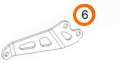 KTM/Husqvarna Engine Brace / blok ophanging beugel Left Side KTM SX 125/150 2016-2017 & Husqvarna TC 125 2016-2017