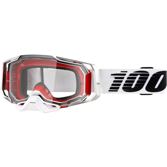100% Armega Lightsaber Crossbril Rood / Wit - Clear lens