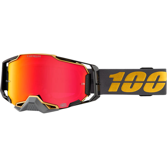 100% Armega Falcons 5 Hiper Crossbril Rood / Goud - Red Mirror lens
