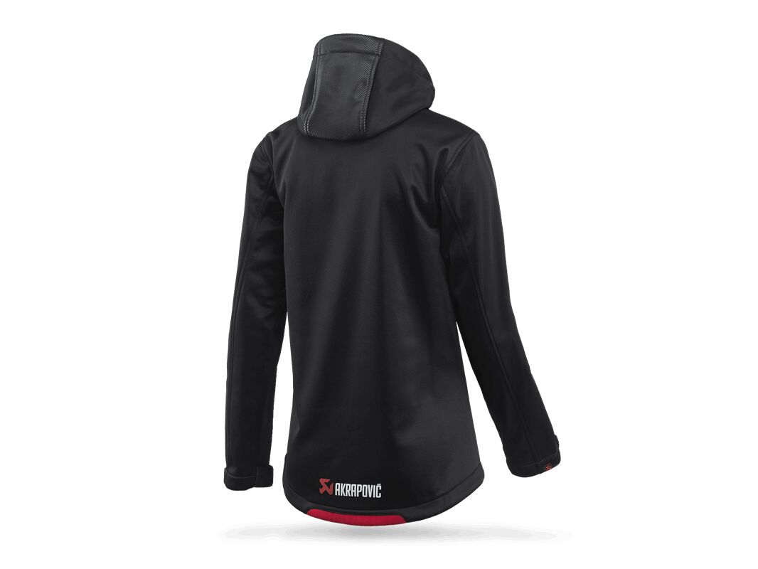 AKRAPOVIC Corpo softshell damesjas zwart/rood, maat M