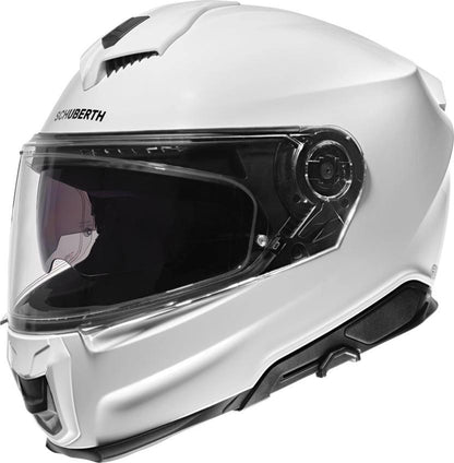 Schuberth S3 white full-face motorcycle helmet with tinted visor