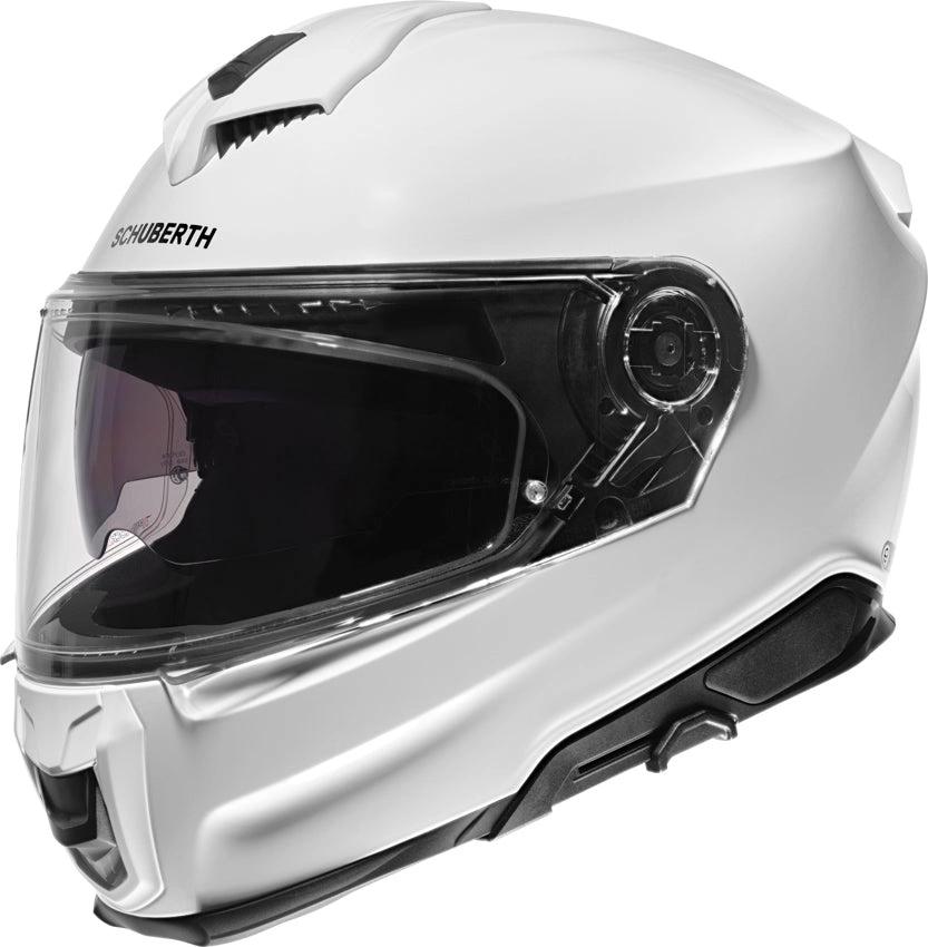 Schuberth S3 White full-face motorcycle helmet with tinted visor