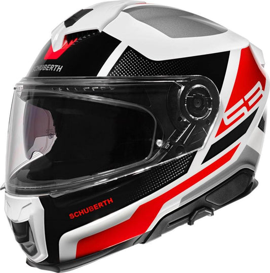 Schuberth S3 Daytona full-face helmet, white with red graphics