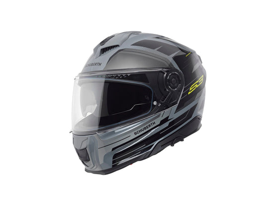 Schuberth S3 Apex grey motorcycle helmet with clear visor