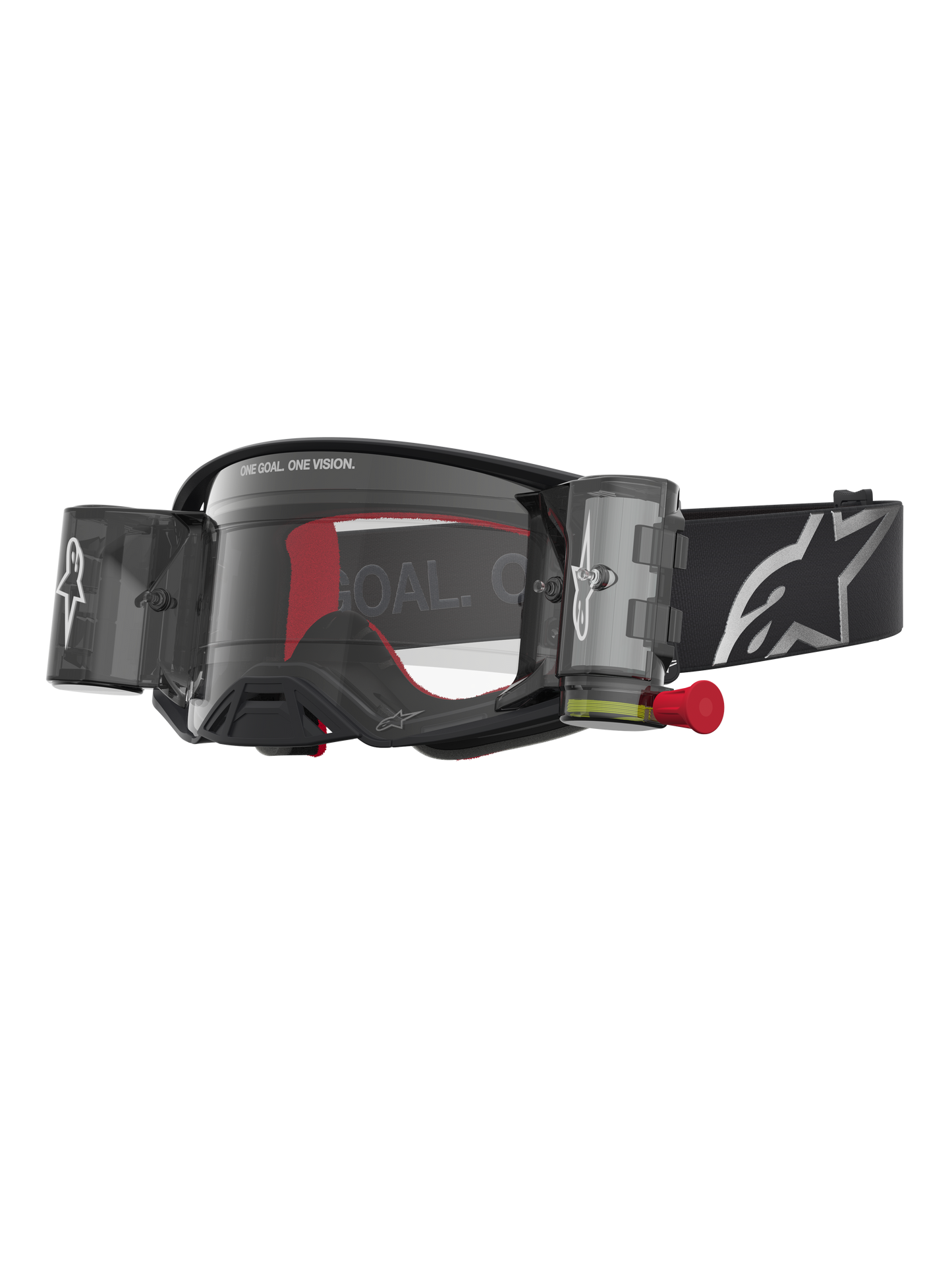 Alpinestars Supertech Firma Roll Off Veiligheidsbril Zwart Zilver Helder