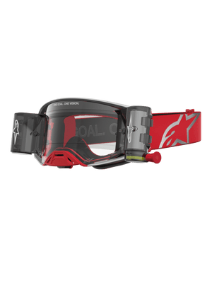 Alpinestars Supertech Firma Roll-Off Schutzbrille Rot Silber Klar One Size