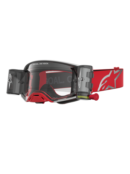 Alpinestars Supertech Firma Roll-Off Veiligheidsbril Rood Zilver Helder One Size