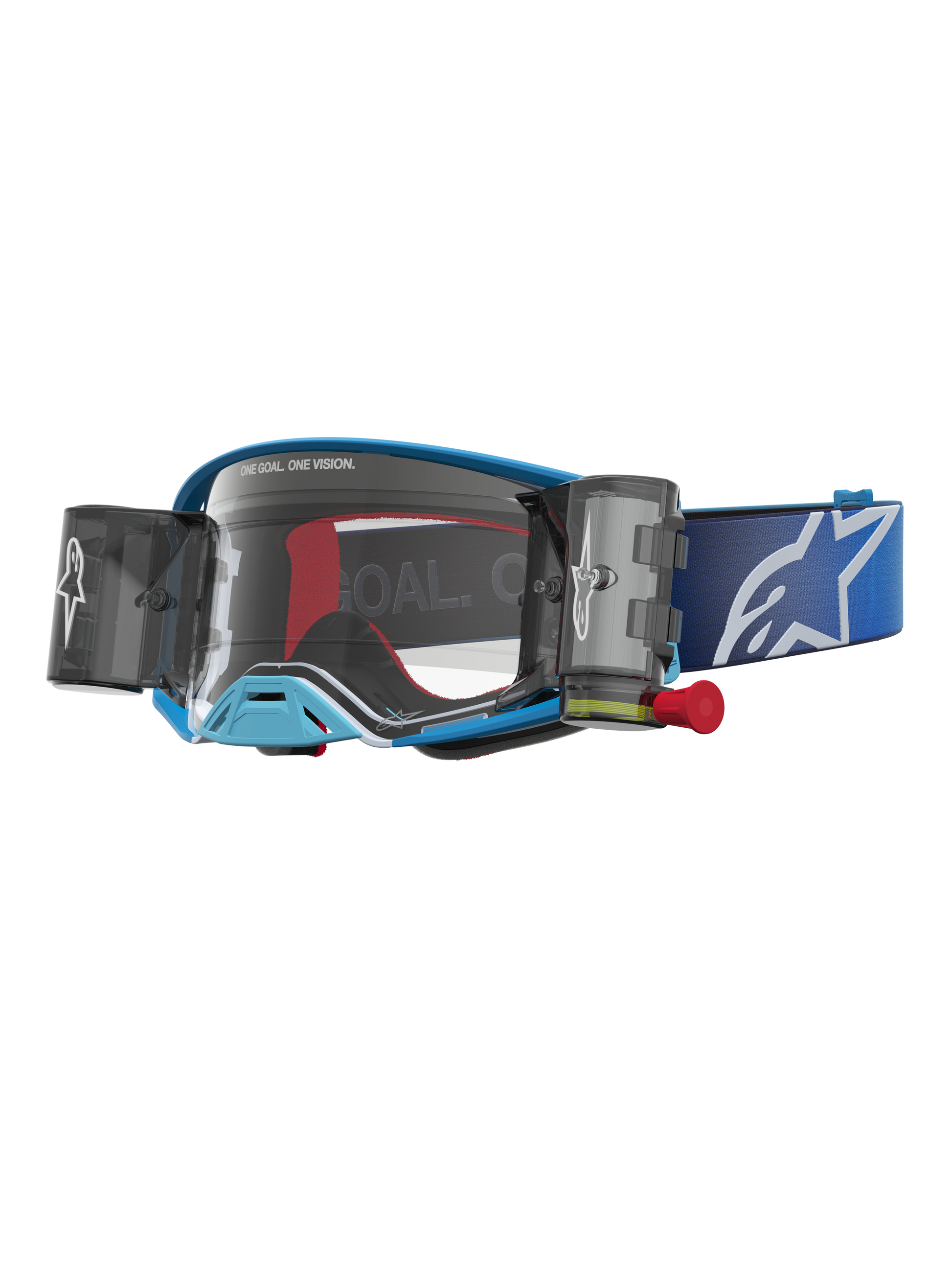 Alpinestars Supertech Firma Roll Off Veiligheidsbril Blauw Zilver Clear One Size