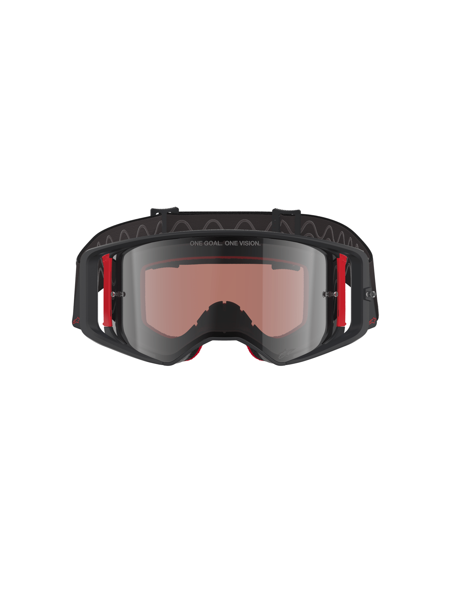Alpinestars Supertech Corp Sicherheitsbrille Mirror Silver Schwarz Rot - MxProStoreParts