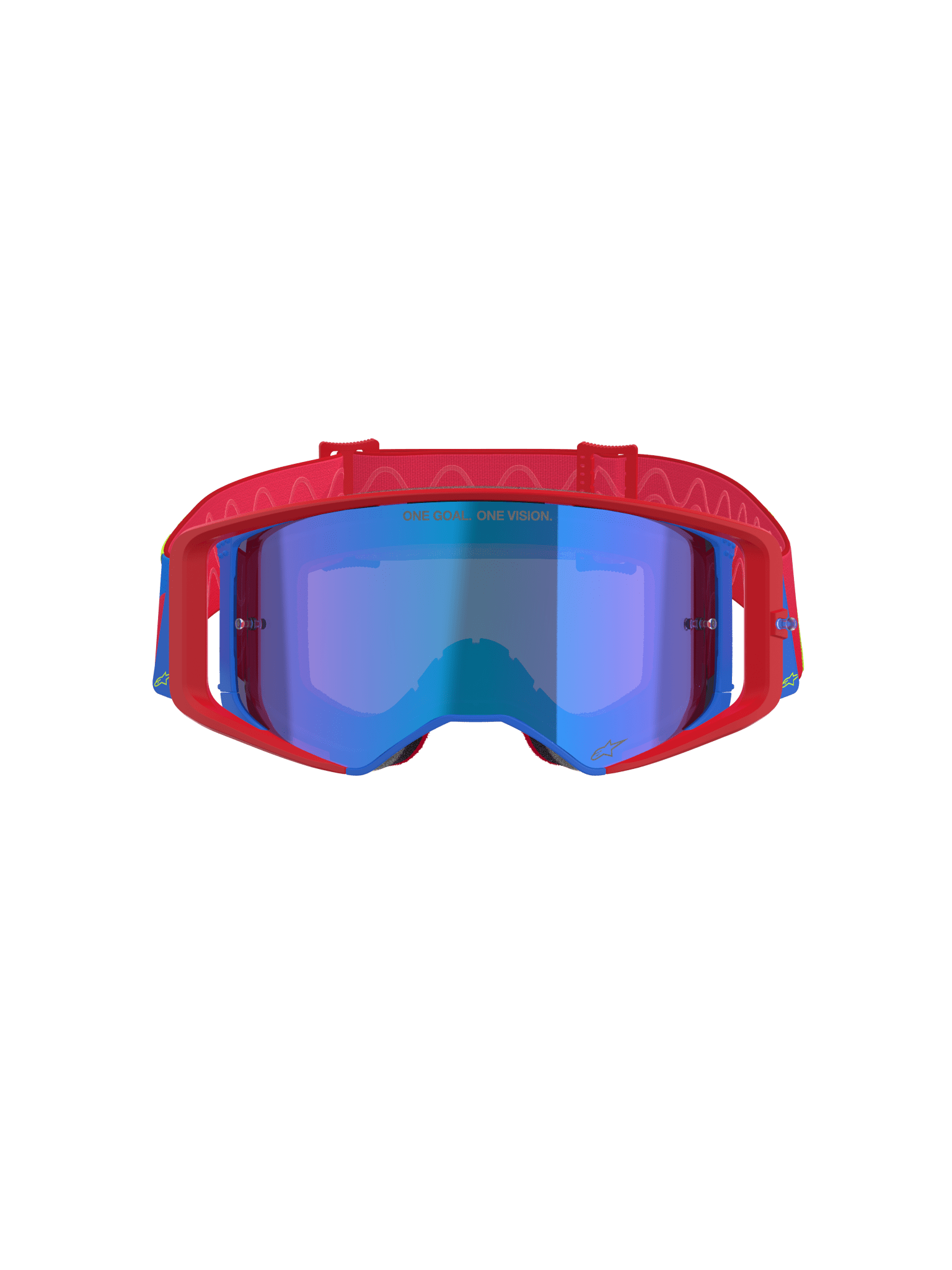 Alpinestars Supertech Sicherheitsbrille Absolute Vision Spiegelblau Rot Blau - MxProStoreParts
