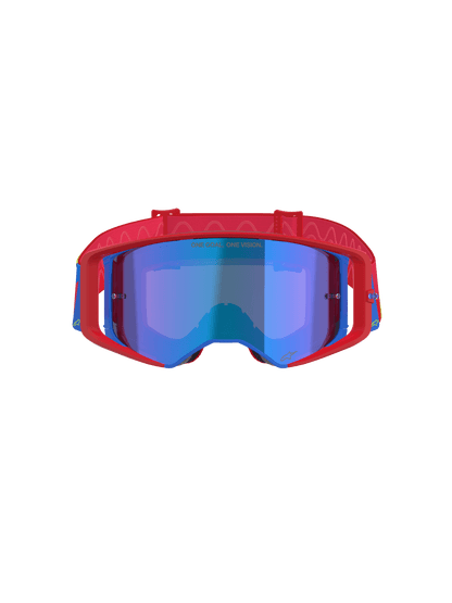 Alpinestars Supertech Sicherheitsbrille Absolute Vision Spiegelblau Rot Blau - MxProStoreParts
