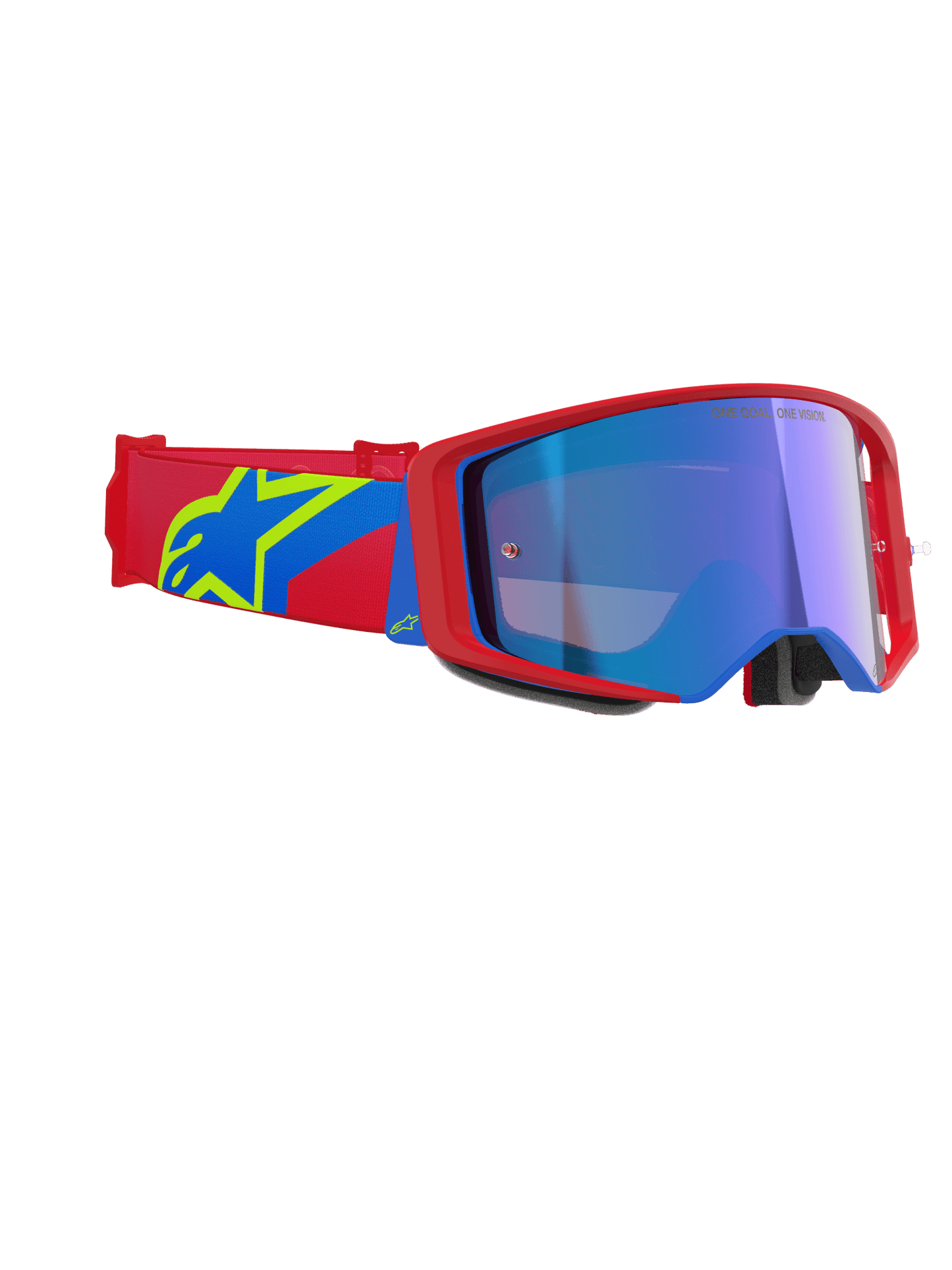 Alpinestars Supertech Schutzbrille Absolute Vision spiegelblau, rot, blau - MxProStoreParts
