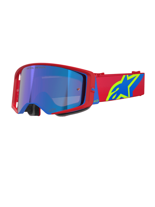 Alpinestars Supertech Veiligheidsbril Absolute Vision Spiegelblauw Rood Blauw - MxProStoreParts