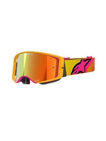 Alpinestars Supertech Corp Goggle – Yellow Pink Mirror Red