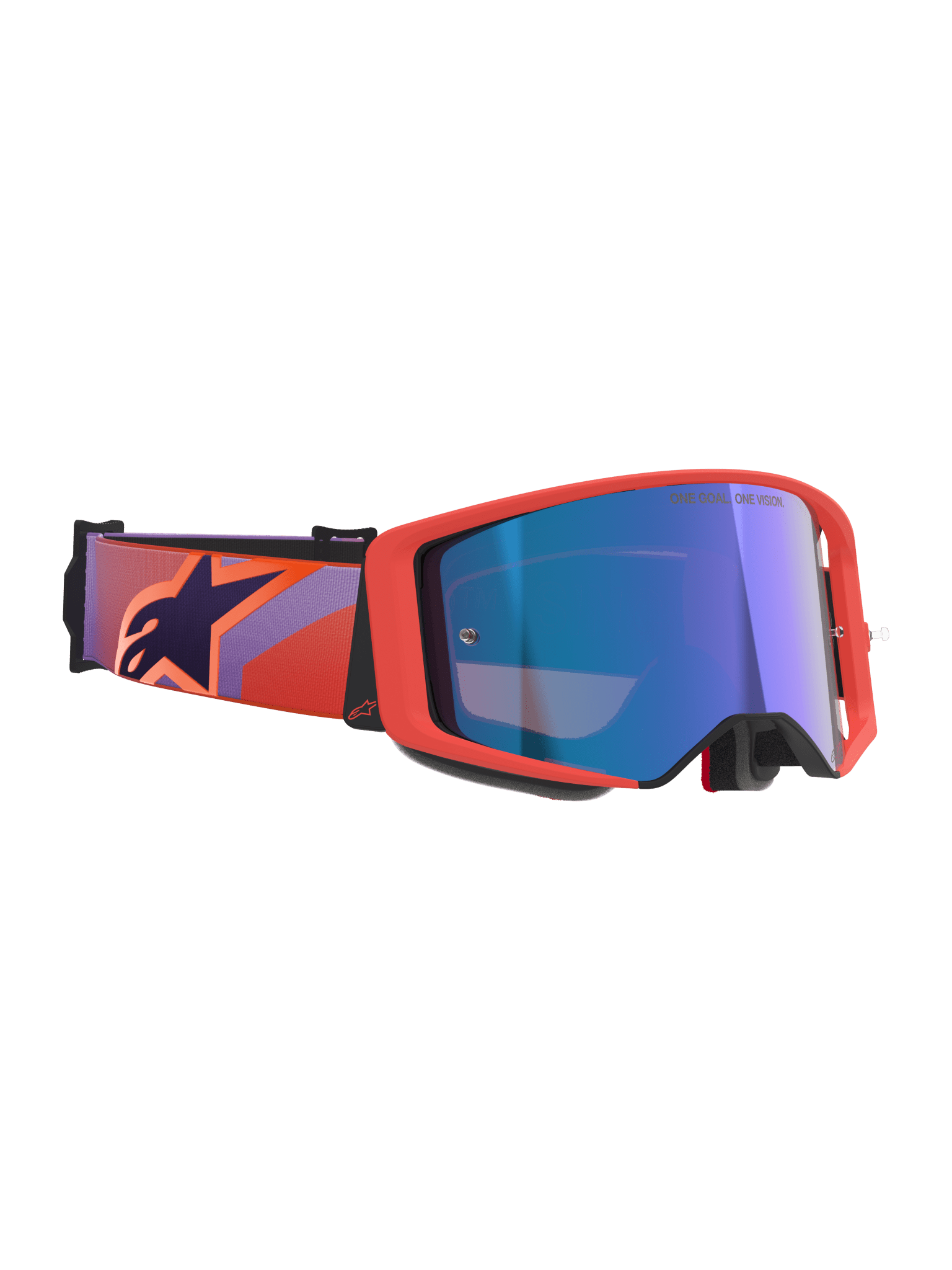 Alpinestars Supertech Vision Corp Schutzbrille Hot Coral Purple Mirror Blue - MxProStoreParts