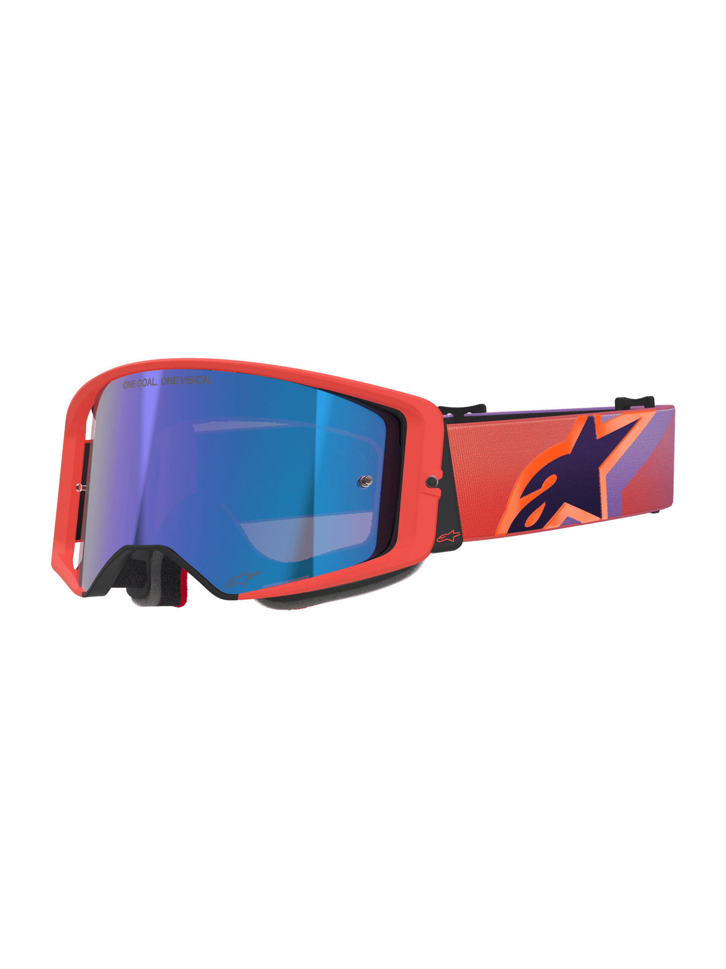 Alpinestars Supertech Vision Corp Schutzbrille Hot Coral Purple Mirror Blue - MxProStoreParts
