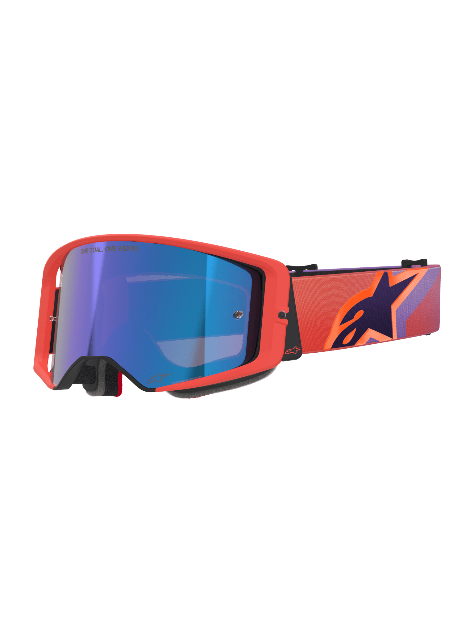 Alpinestars Supertech Vision Corp Schutzbrille Hot Coral Purple Mirror Blue - MxProStoreParts