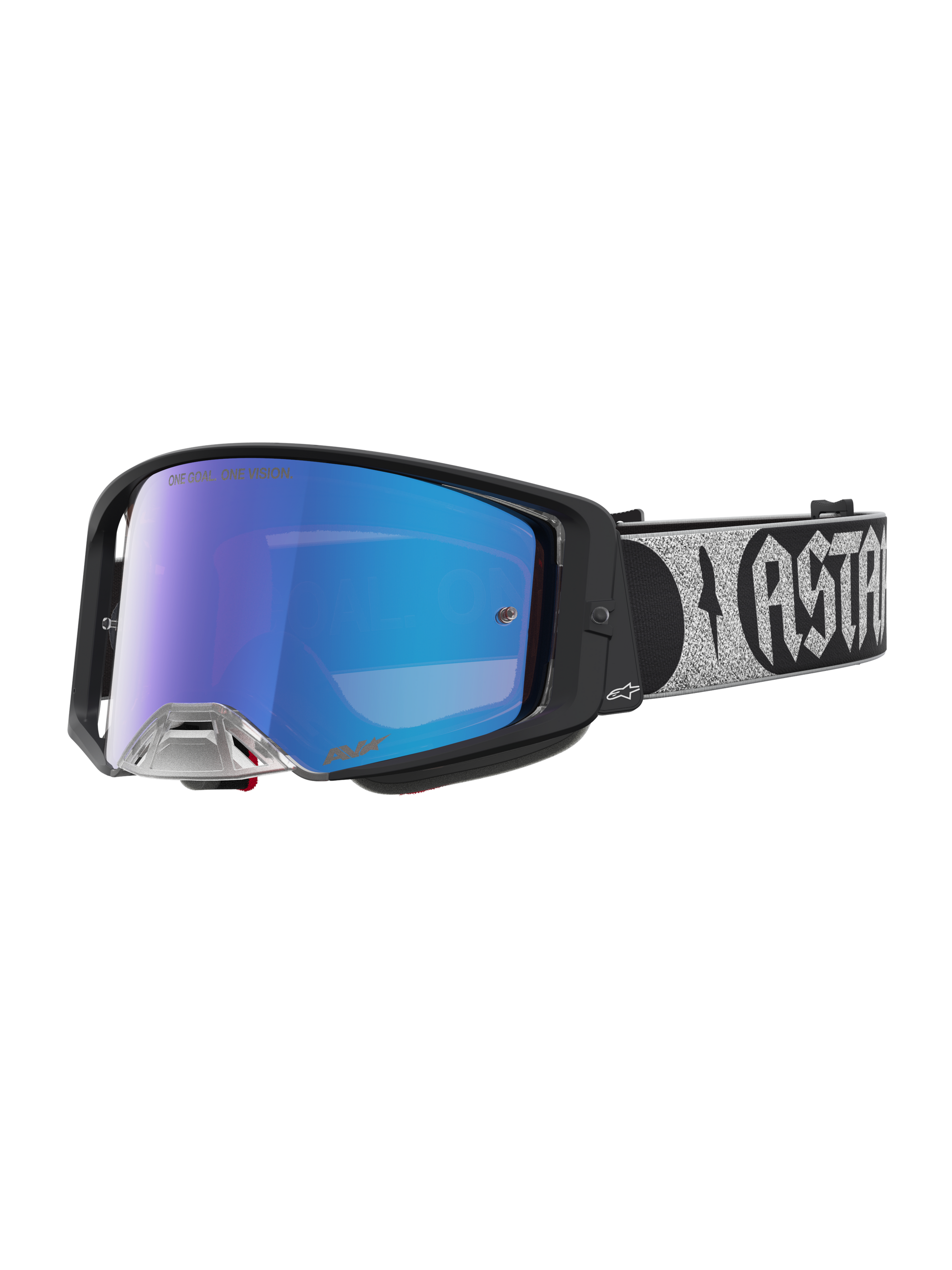 Alpinestars Supertech Atrox Veiligheidsbril Zwart Zilver Spiegel Roze