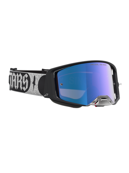 Alpinestars Supertech Atrox Veiligheidsbril Zwart Zilver Spiegel Roze
