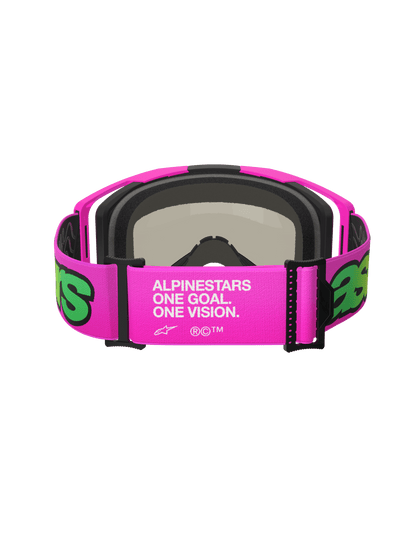 Alpinestars Vision 8 Vista Schutzbrille aus Polyflex, Einheitsgröße, Pink/Gelb/Blau - MxProStoreParts