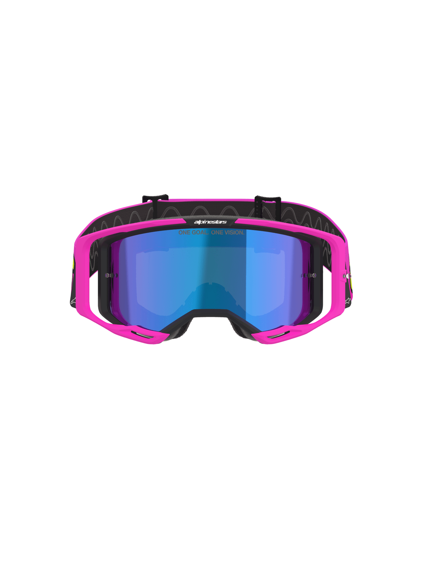 Alpinestars Vision 8 Vista Augenschutzbrille Polyflex Einheitsgröße Rosa/Gelb/Blau - MxProStoreParts