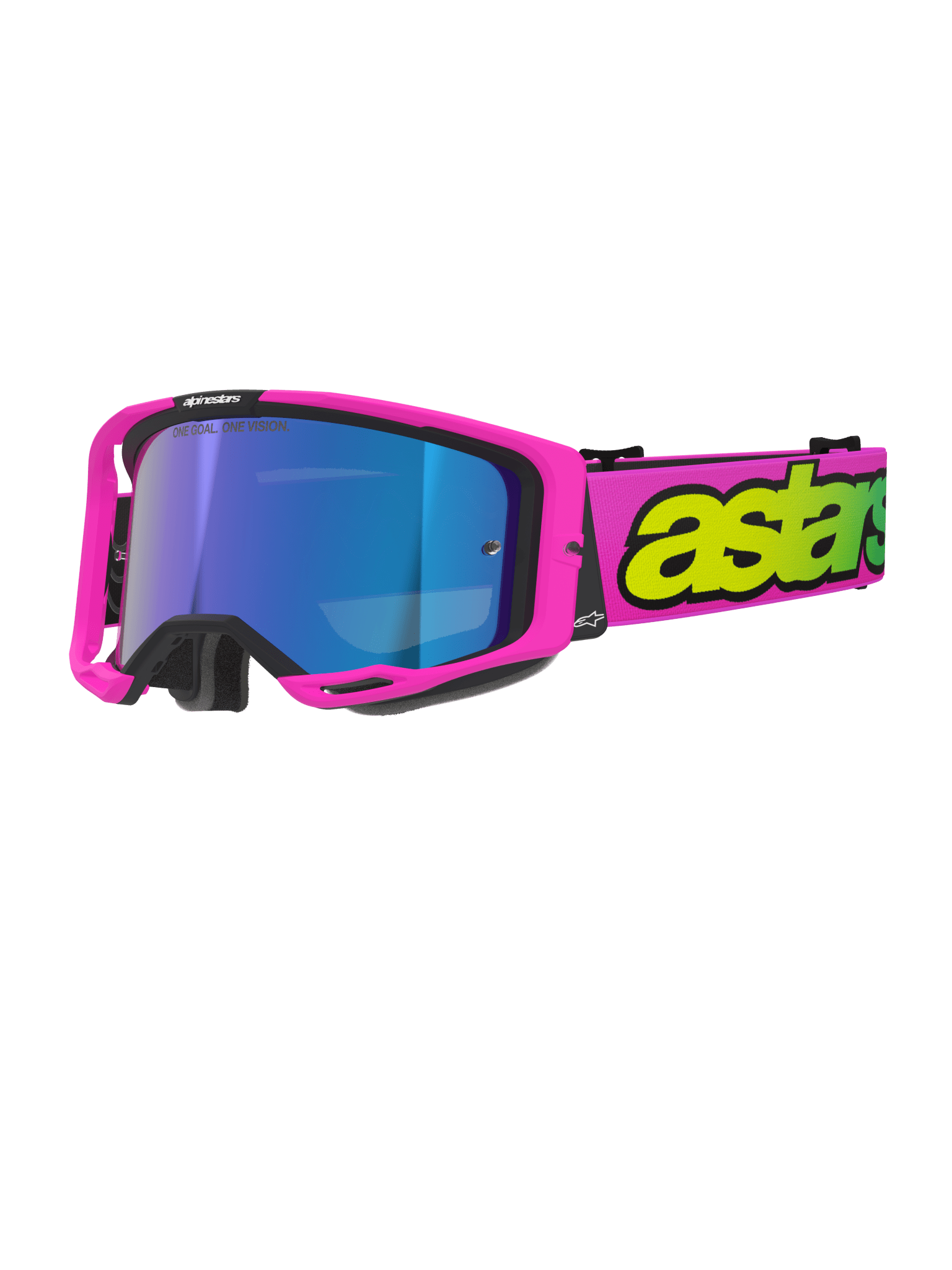 Alpinestars Vision 8 Vista Schutzbrille Polyflex Einheitsgröße Rosa/Gelb/Blau - MxProStoreParts