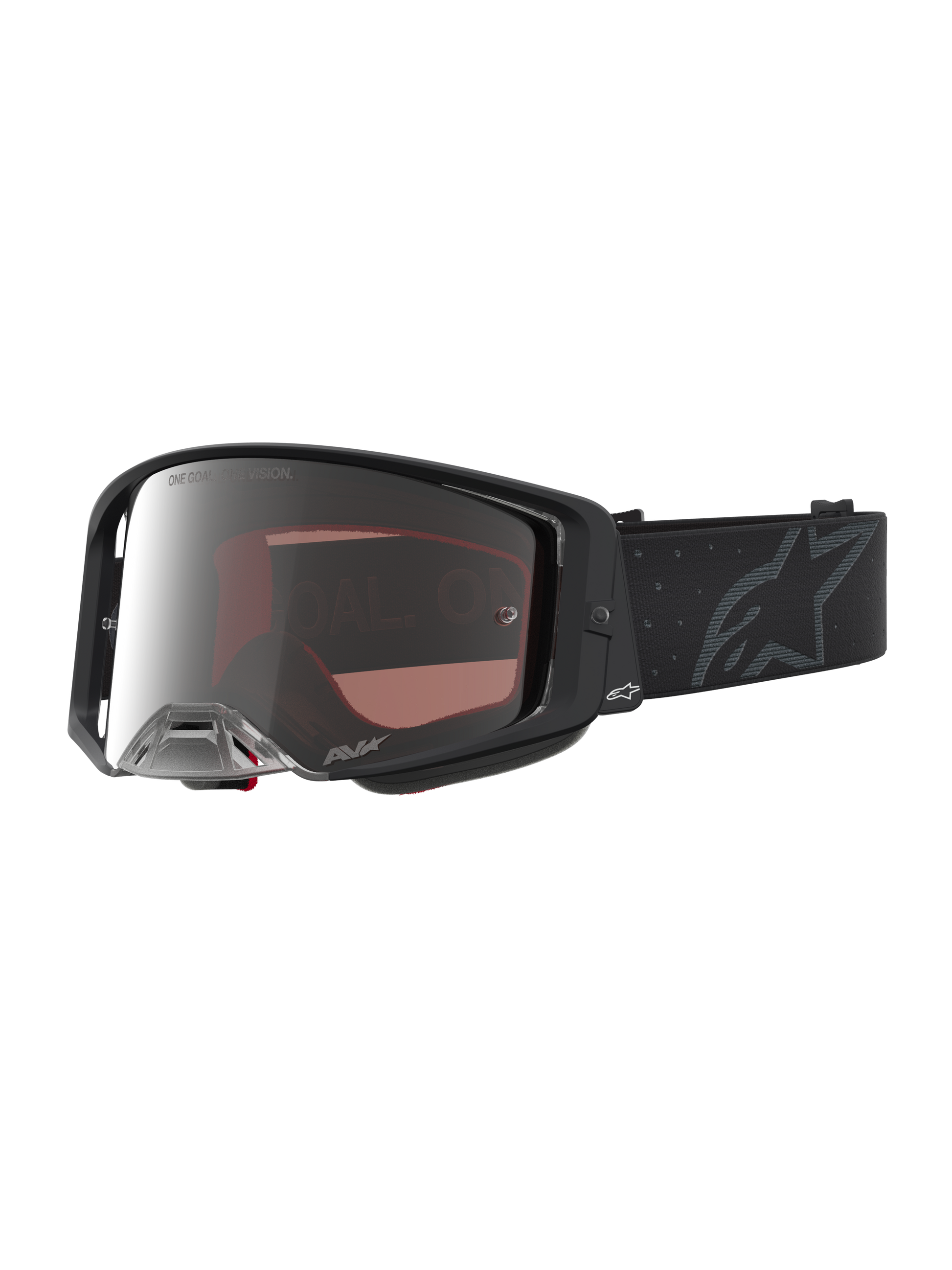 Alpinestars Supertech Cloak Veiligheidsbril Zwart Spiegel Zilver