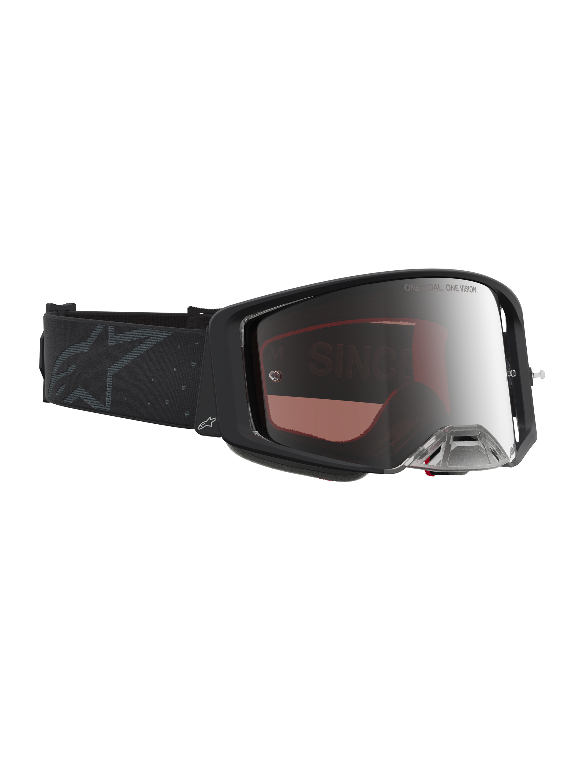 Alpinestars Supertech Cloak Veiligheidsbril Zwart Spiegel Zilver
