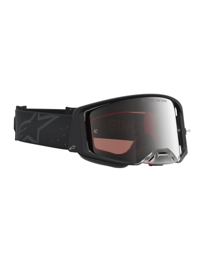 Alpinestars Supertech Cloak Veiligheidsbril Zwart Spiegel Zilver