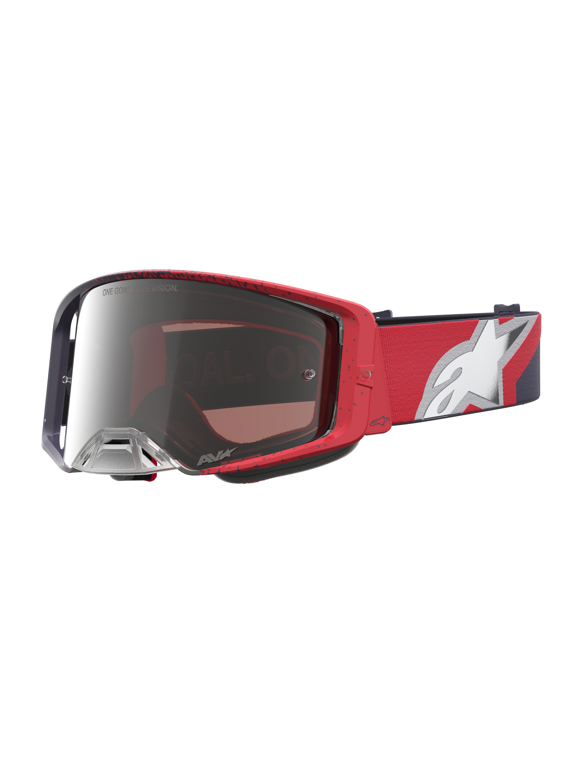 Alpinestars Supertech Hiten Veiligheidsbril Zwart Rood Mirror Zilver One Size