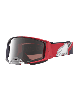 Alpinestars Supertech Hiten Black and Red Silver Mirrored Safety Glasses One Size