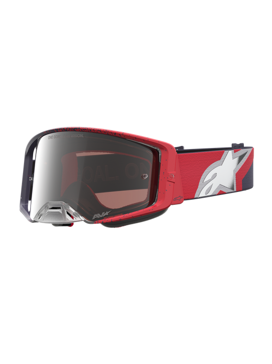 Alpinestars Supertech Hiten Veiligheidsbril Zwart Rood Mirror Zilver One Size