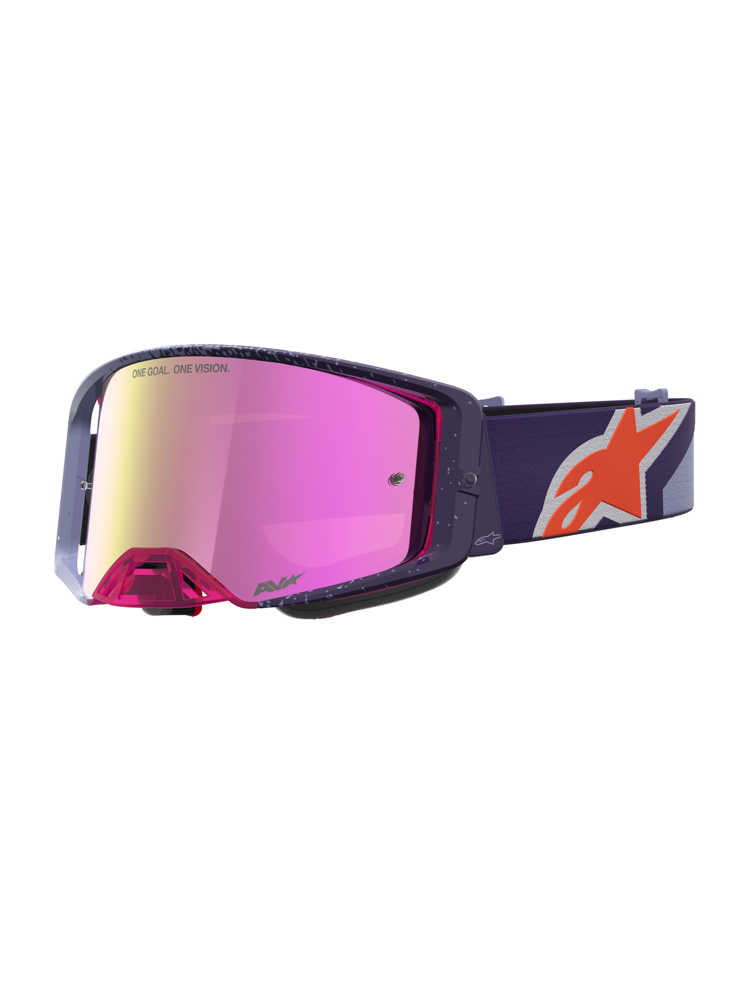 Alpinestars Supertech Hiten Veiligheidsbril One Size Purple Red Mirror Pink