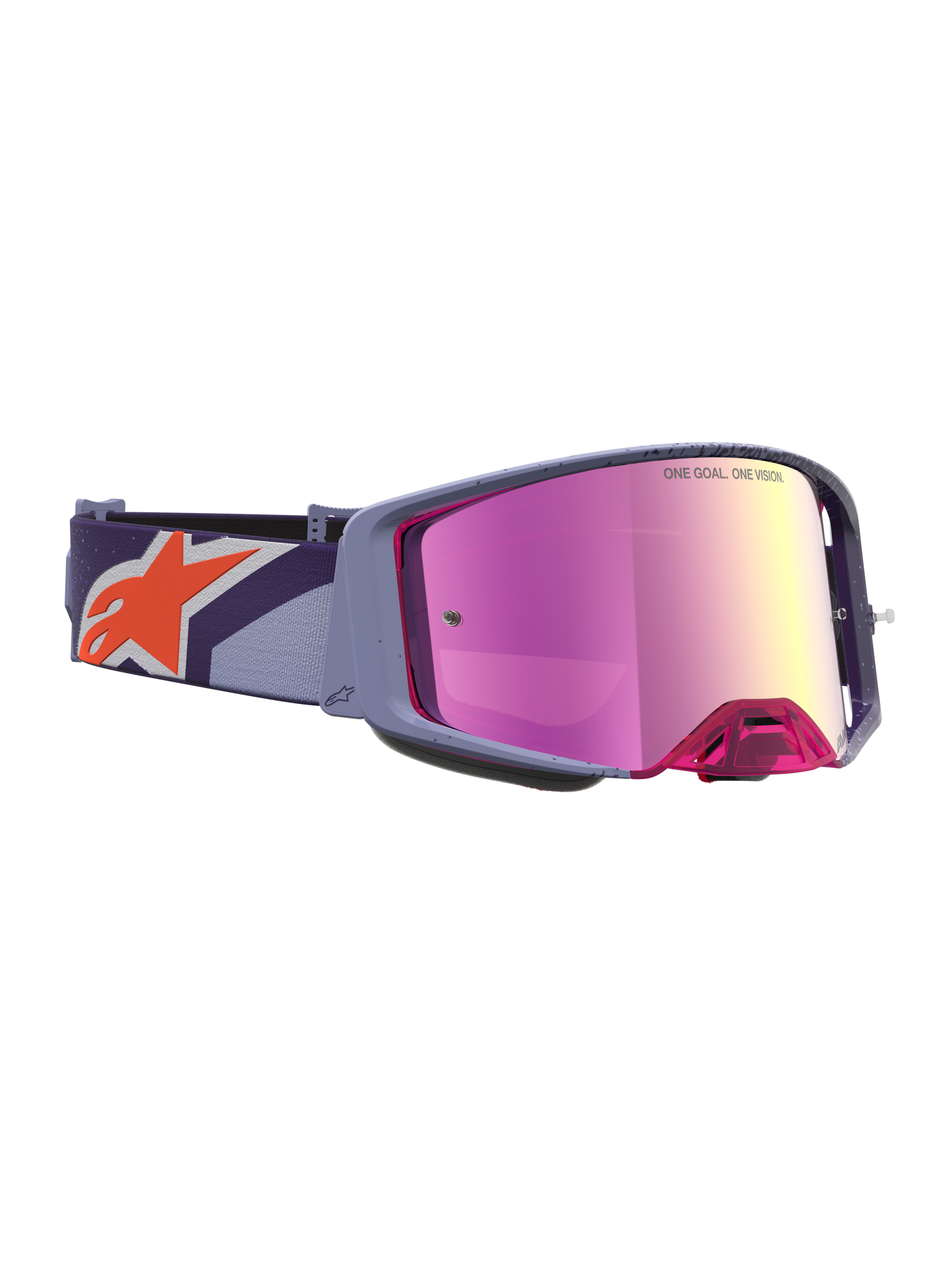 Alpinestars Supertech Hiten Veiligheidsbril One Size Purple Red Mirror Pink