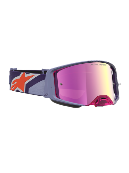 Alpinestars Supertech Hiten Veiligheidsbril One Size Purple Red Mirror Pink