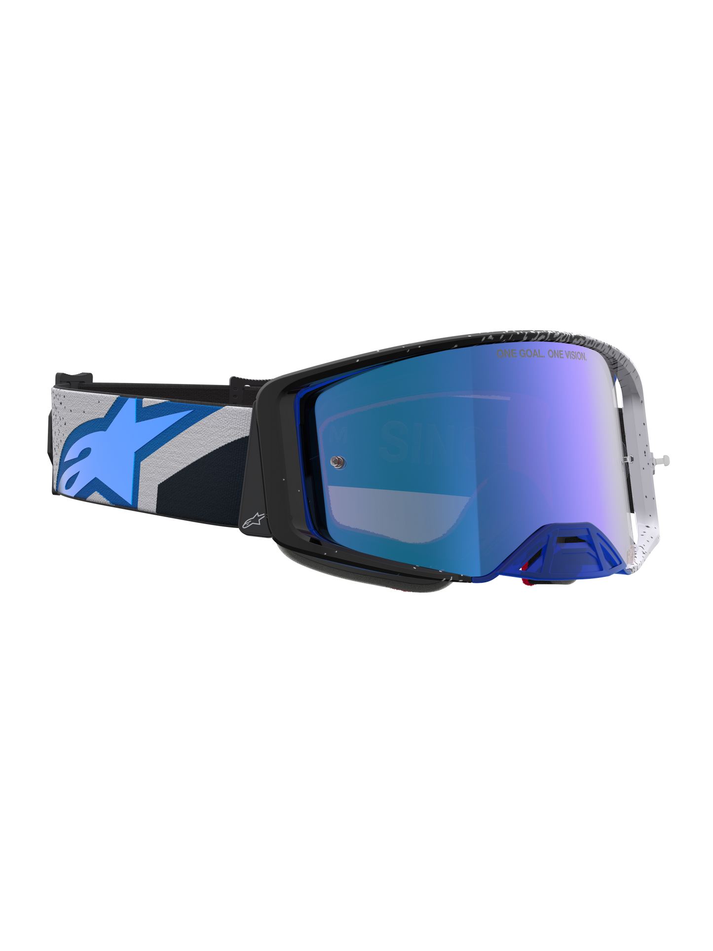 Alpinestars Supertech Hiten Veiligheidsbril One Size Black Blithe Blue Mirror Blue