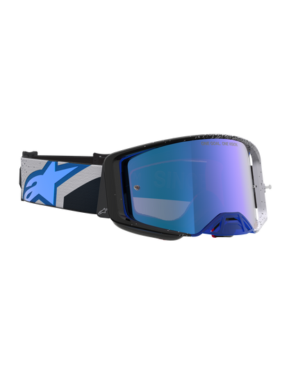 Alpinestars Supertech Hiten Veiligheidsbril One Size Black Blithe Blue Mirror Blue